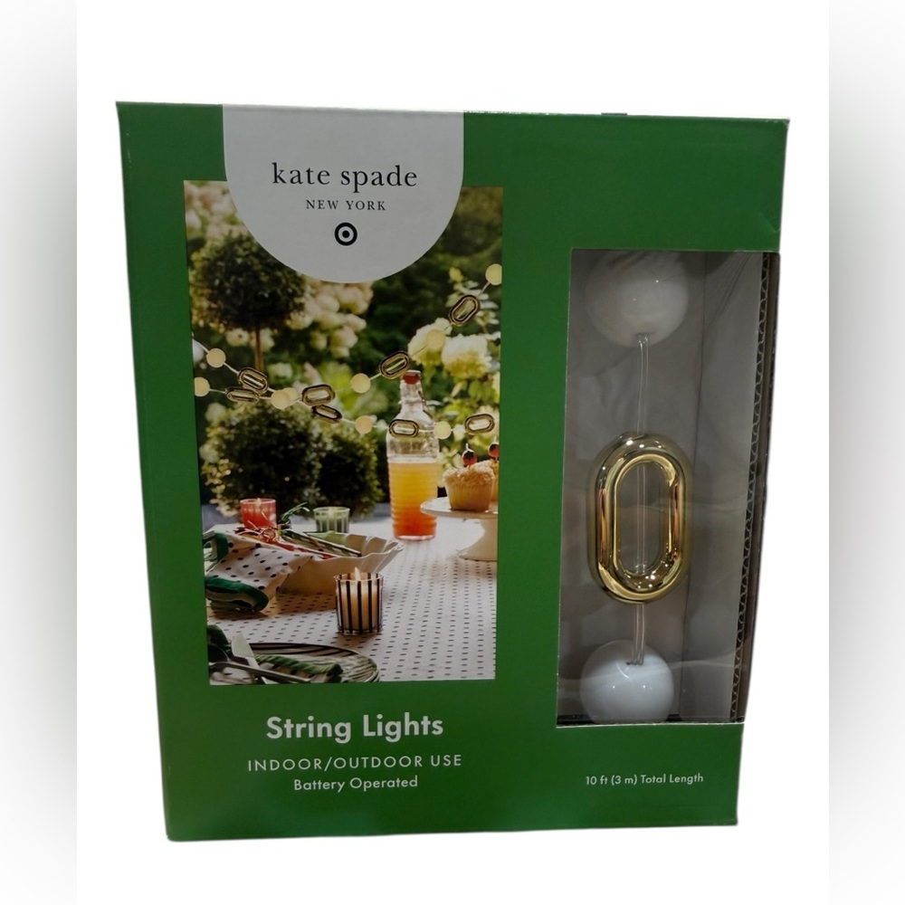 Kate Spade New York String Lights – Indoor/Outdoor – Battery Operated – New